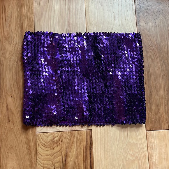 Tops - Purple Sequin Tube Top